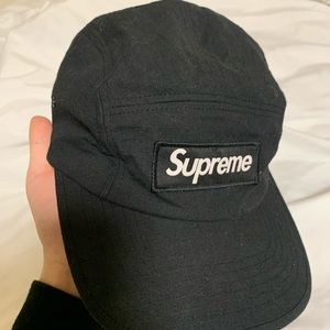 authentic supreme logo camp cap